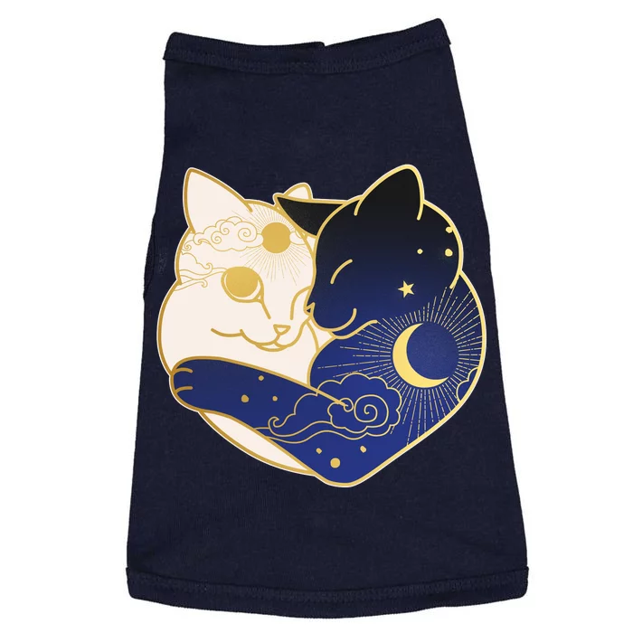 Sun and Moon Yin and Yang Cats Doggie Tank