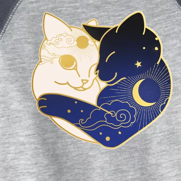 Sun and Moon Yin and Yang Cats Toddler Fine Jersey T-Shirt