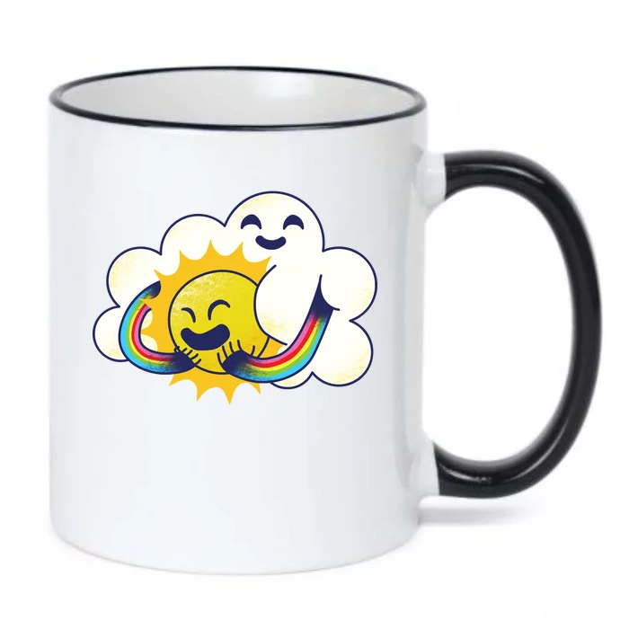 Sun Cloud Love Black Color Changing Mug