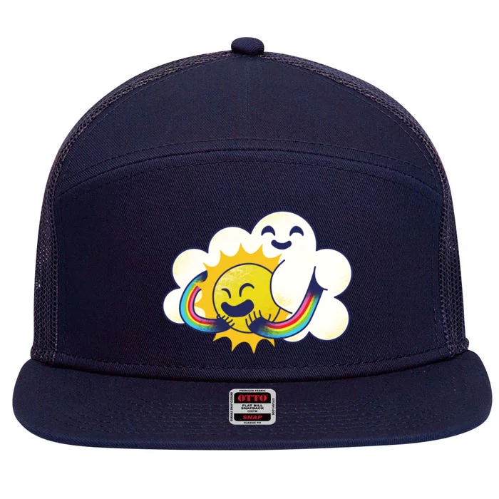 Sun Cloud Love 7 Panel Mesh Trucker Snapback Hat