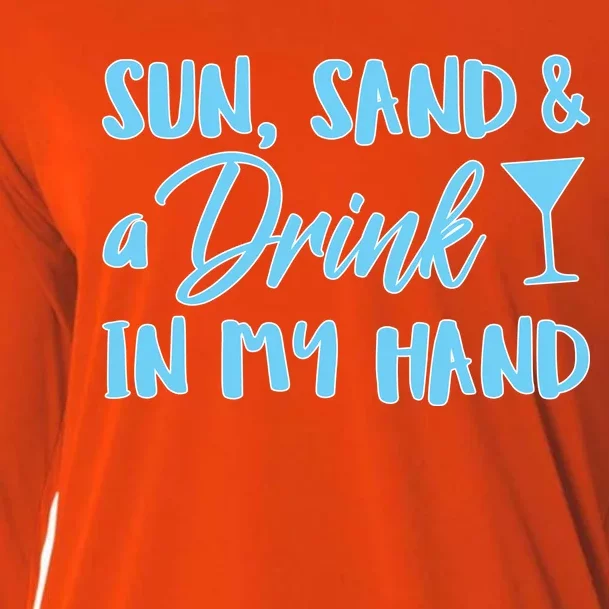 Sun Sand & A Drink In My Hand Cooling Performance Long Sleeve Crew