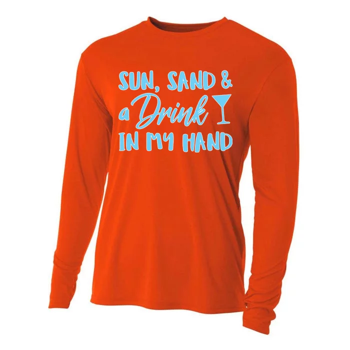 Sun Sand & A Drink In My Hand Cooling Performance Long Sleeve Crew