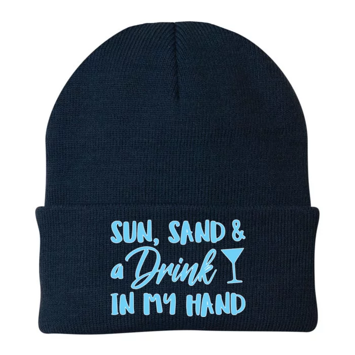 Sun Sand & A Drink In My Hand Knit Cap Winter Beanie