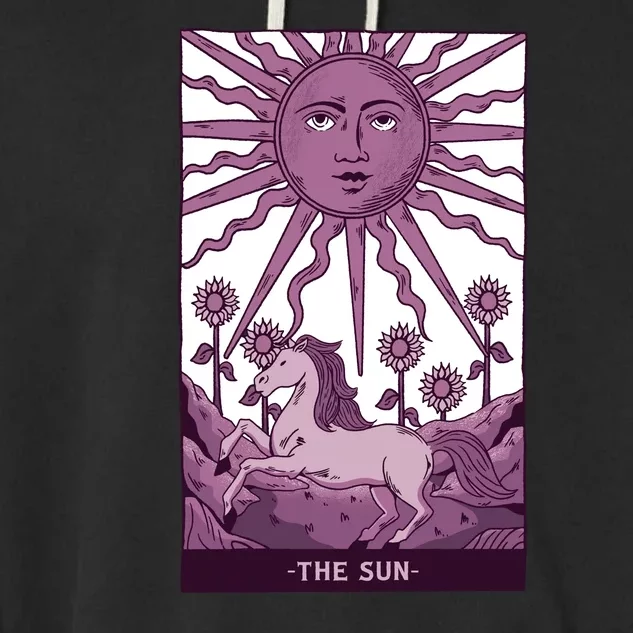 Sun Tarot Card Garment-Dyed Fleece Hoodie