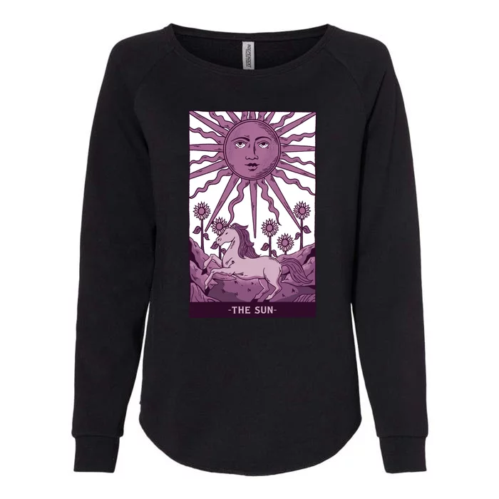 Sun Tarot Card Womens California Wash Sweatshirt