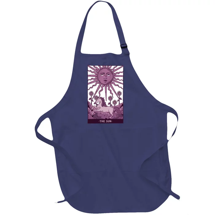 Sun Tarot Card Full-Length Apron With Pocket