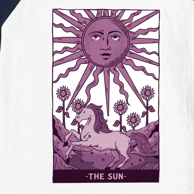 Sun Tarot Card Baseball Sleeve Shirt