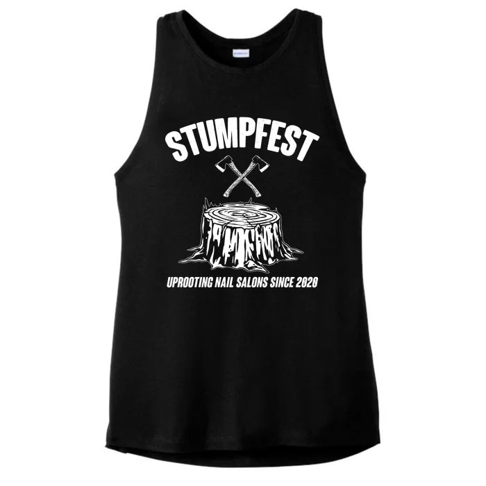 Stumpfest Uprooting Nail Salons Since 2020 Ladies Tri-Blend Wicking Tank