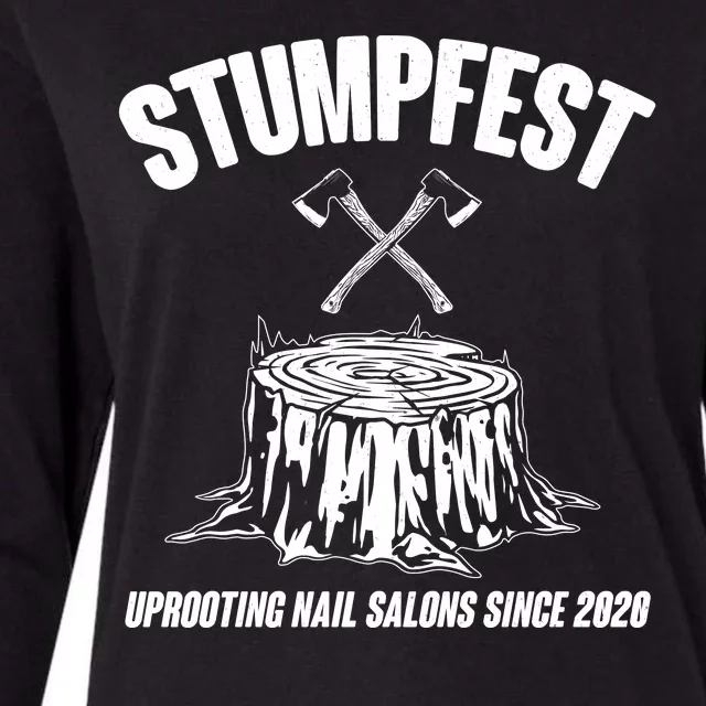 Stumpfest Uprooting Nail Salons Since 2020 Womens Cotton Relaxed Long Sleeve T-Shirt