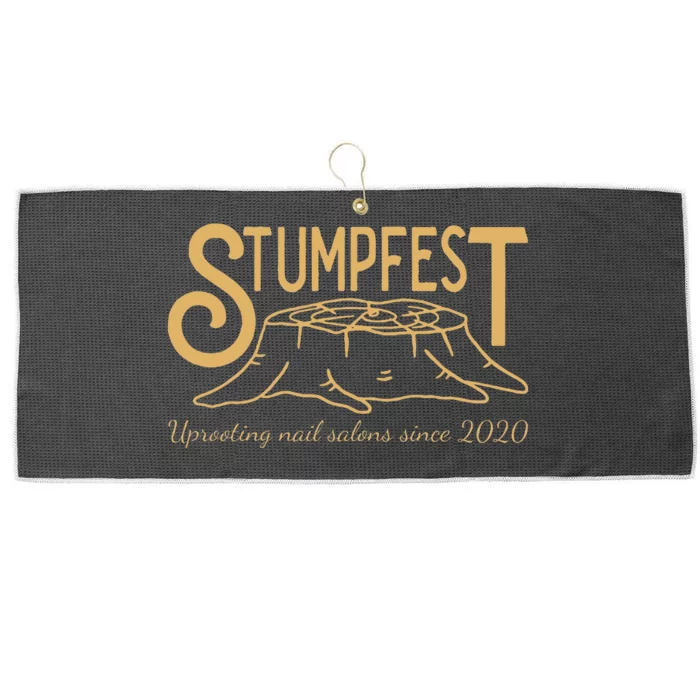 Stumpfest Uprroting Nail Salons Since 2020 Funny Dad Mom Large Microfiber Waffle Golf Towel