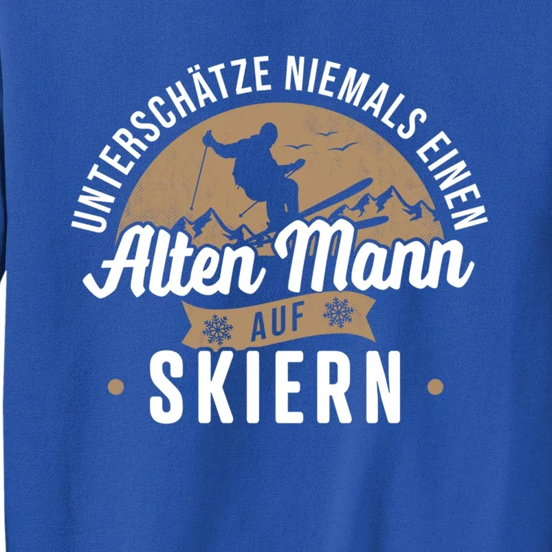 Skiing Underestimates Never An Old On Skis Cool Gift Sweatshirt