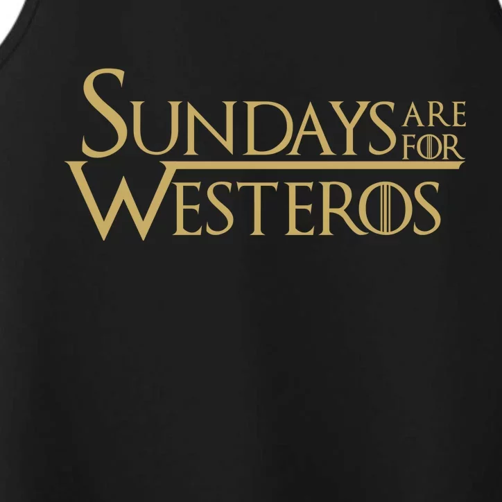 Sundays Are For Westeros Performance Tank