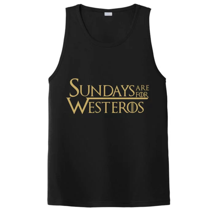 Sundays Are For Westeros Performance Tank