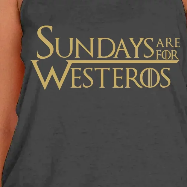 Sundays Are For Westeros Women's Knotted Racerback Tank