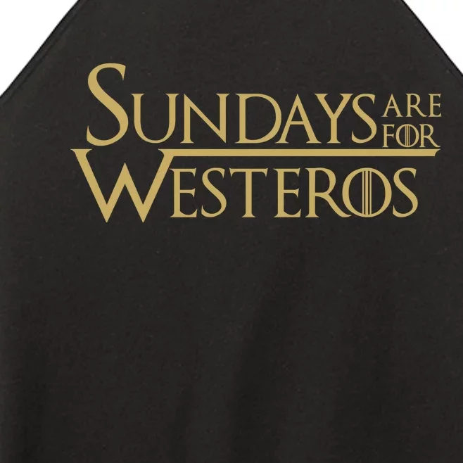 Sundays Are For Westeros Women’s Perfect Tri Rocker Tank