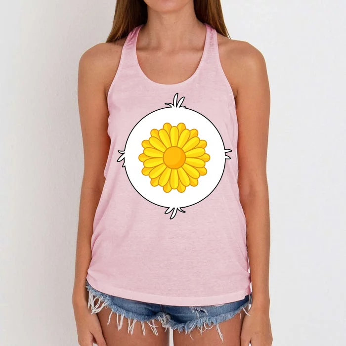 Sunflower Bear Halloween Costume Women's Knotted Racerback Tank