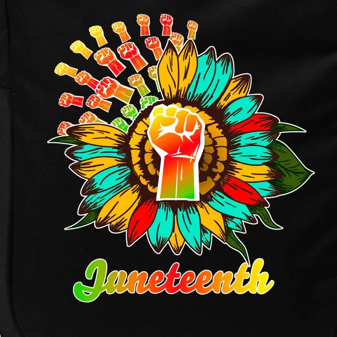 Sunflower Fist Juneteenth Black History African American Impact Tech Backpack