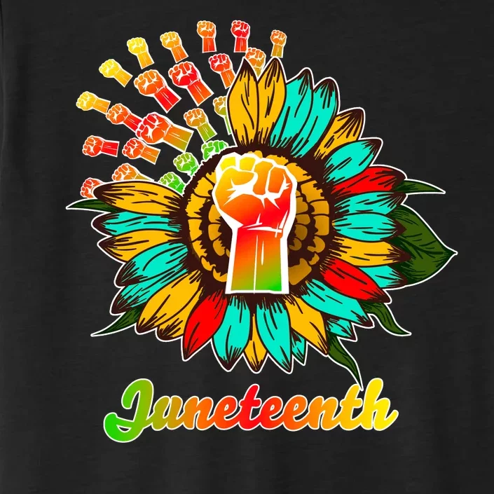 Sunflower Fist Juneteenth Black History African American ChromaSoft Performance T-Shirt