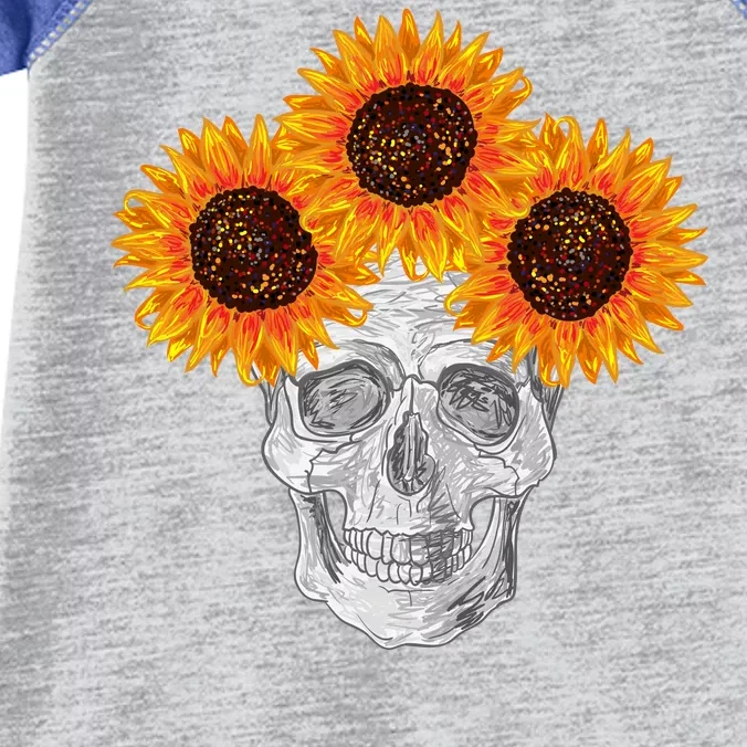 Sunflower Skull Infant Baby Jersey Bodysuit