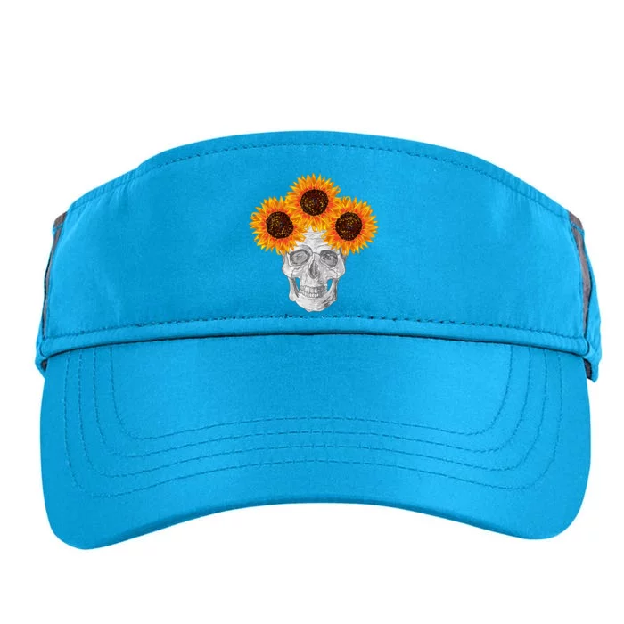 Sunflower Skull Adult Drive Performance Visor