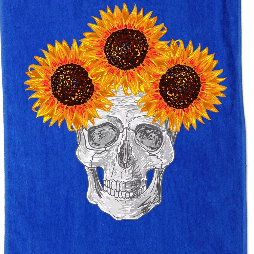 Sunflower Skull Platinum Collection Golf Towel