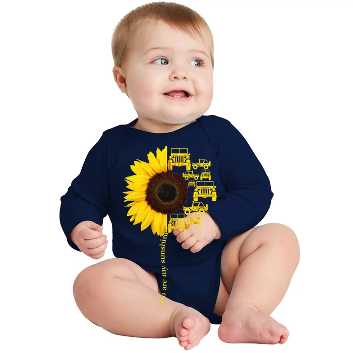 Sunflower Trucks Off-Road Sunshine Baby Long Sleeve Bodysuit