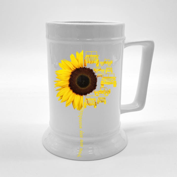 Sunflower Trucks Off-Road Sunshine Front & Back Beer Stein