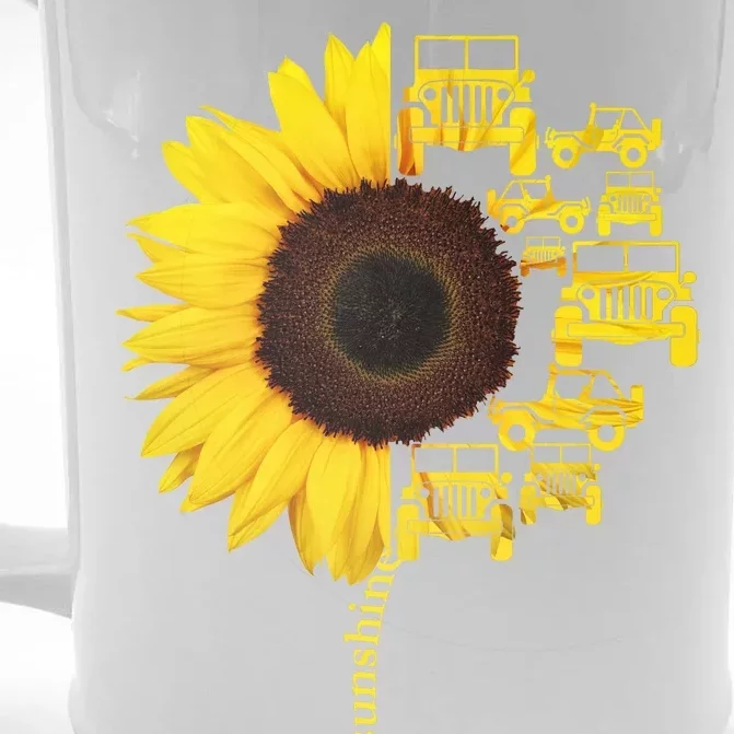 Sunflower Trucks Off-Road Sunshine Front & Back Beer Stein