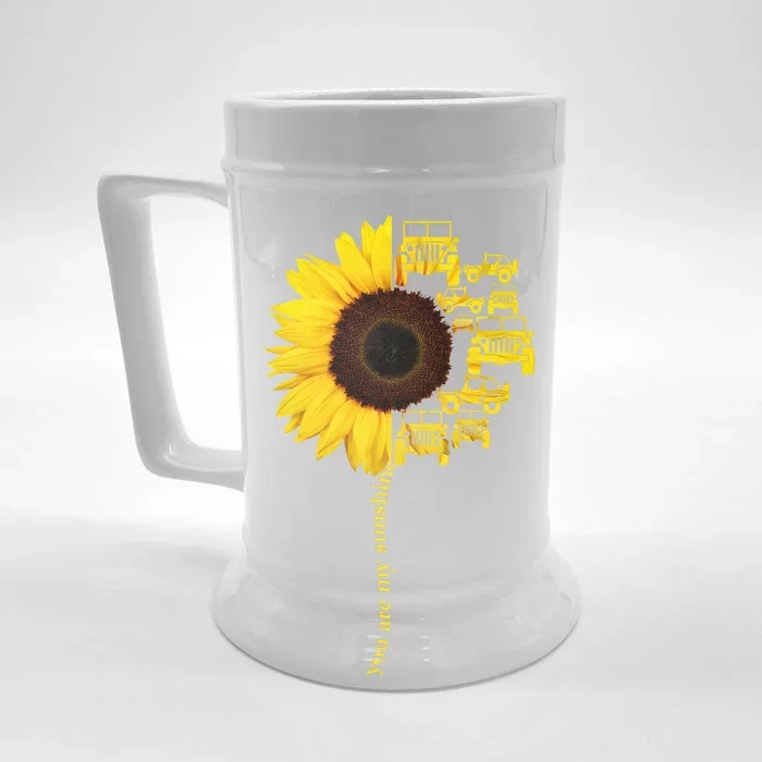 Sunflower Trucks Off-Road Sunshine Front & Back Beer Stein