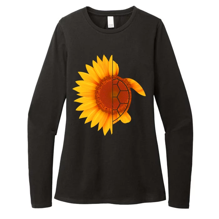 Sunflower Turtle Womens CVC Long Sleeve Shirt