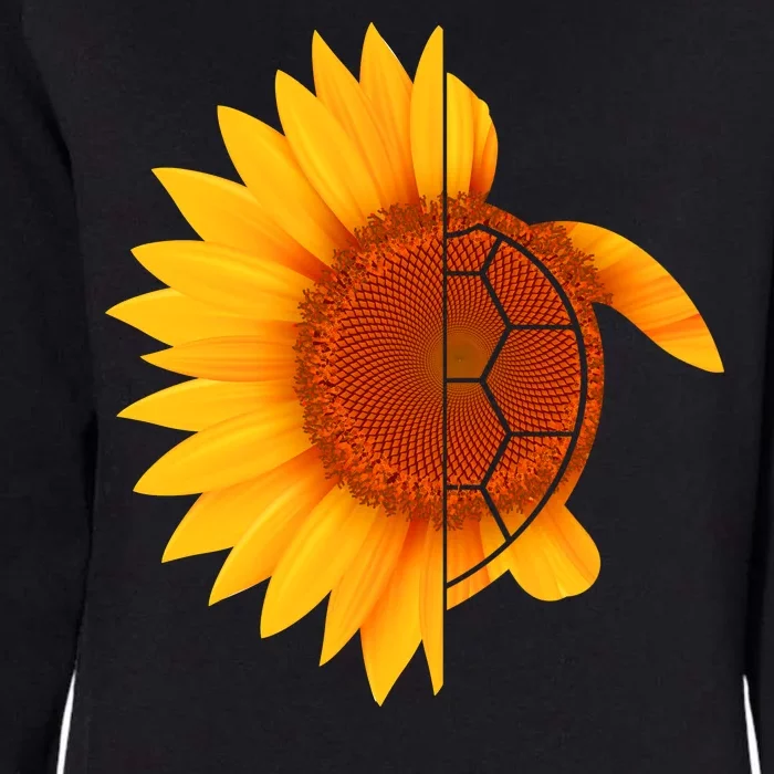 Sunflower Turtle Womens California Wash Sweatshirt