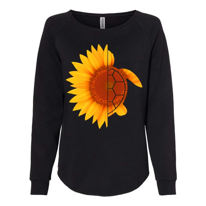 Sunflower Turtle Womens California Wash Sweatshirt