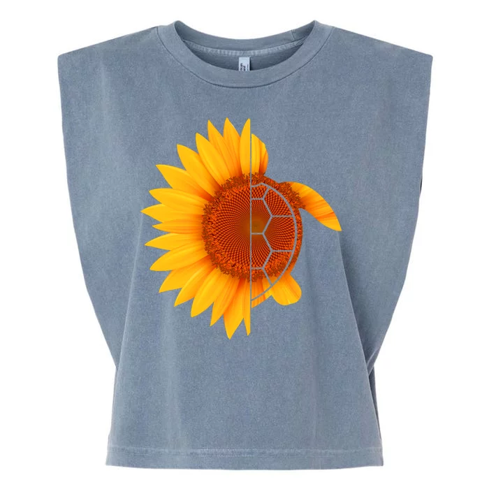 Sunflower Turtle Garment-Dyed Women's Muscle Tee