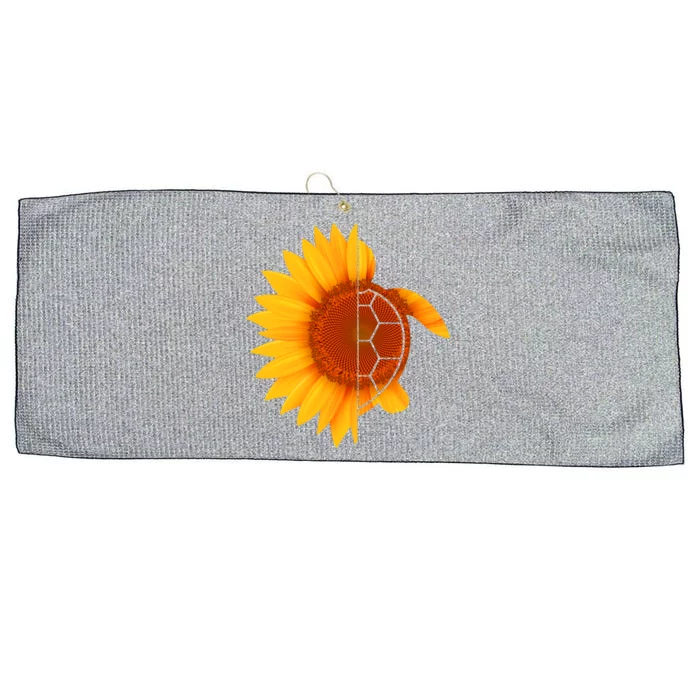 Sunflower Turtle Large Microfiber Waffle Golf Towel