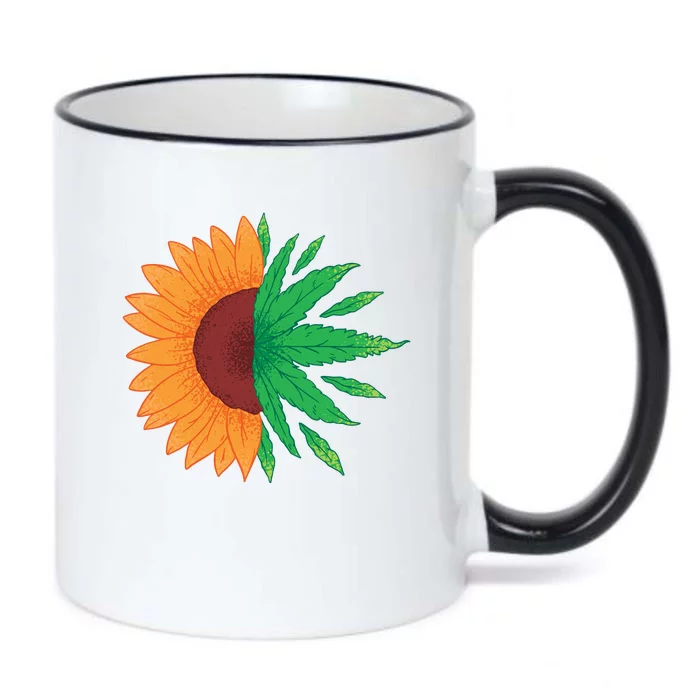 Sunflower Weed Black Color Changing Mug