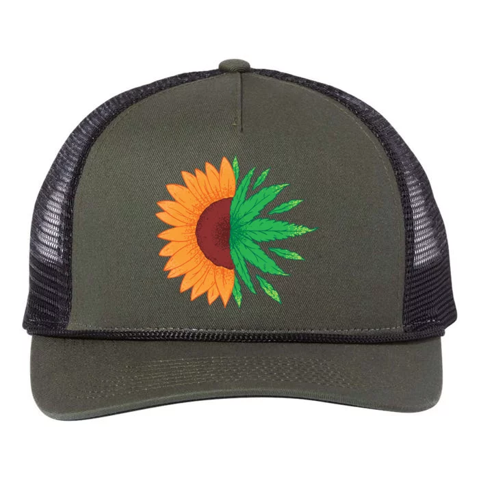 Sunflower Weed Retro Rope Trucker Hat Cap