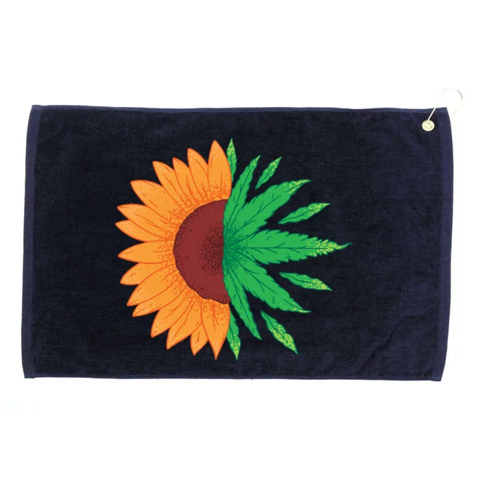 Sunflower Weed Grommeted Golf Towel