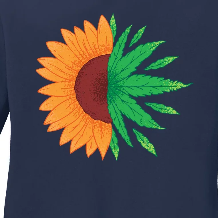 Sunflower Weed Ladies Long Sleeve Shirt