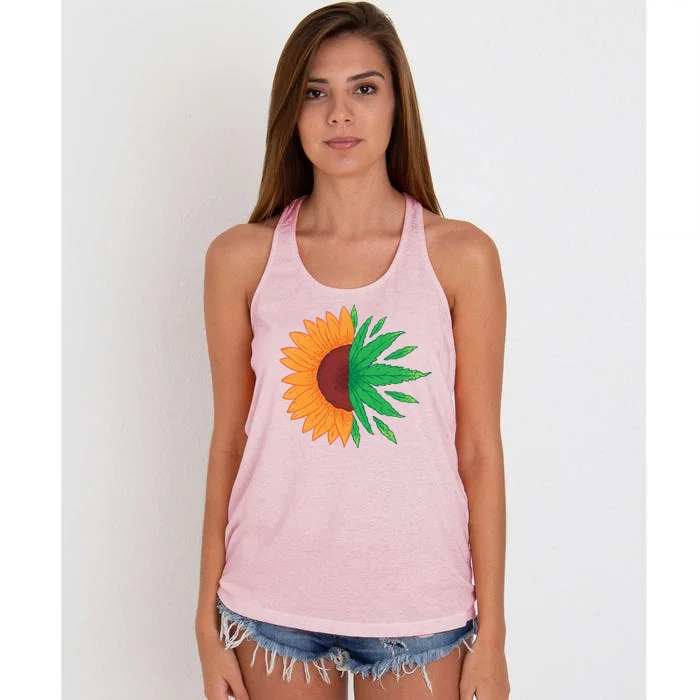 Sunflower Weed Women's Knotted Racerback Tank