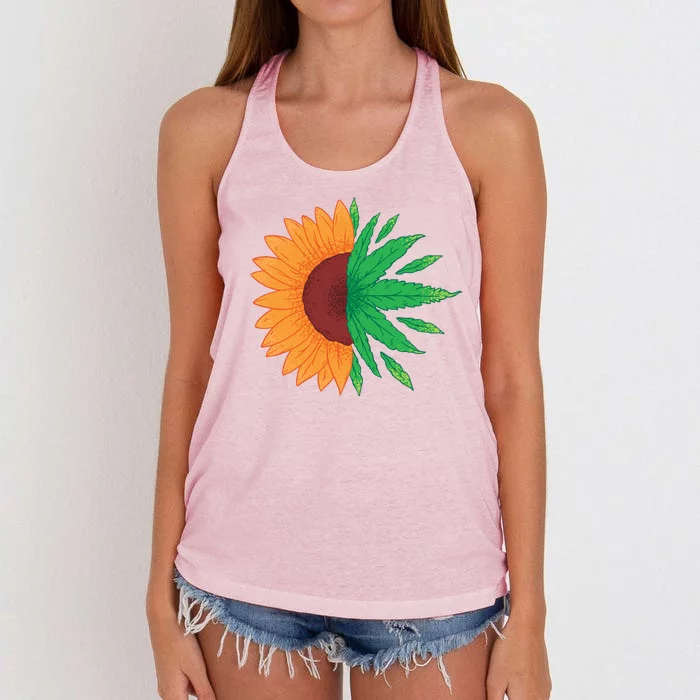 Sunflower Weed Women's Knotted Racerback Tank