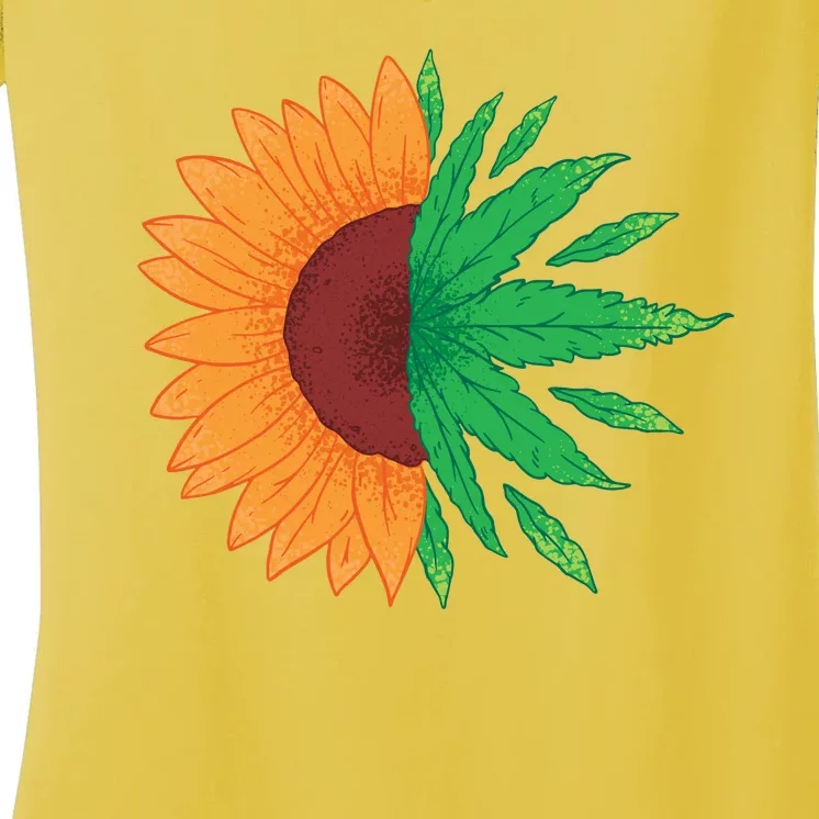 Sunflower Weed Women's V-Neck T-Shirt