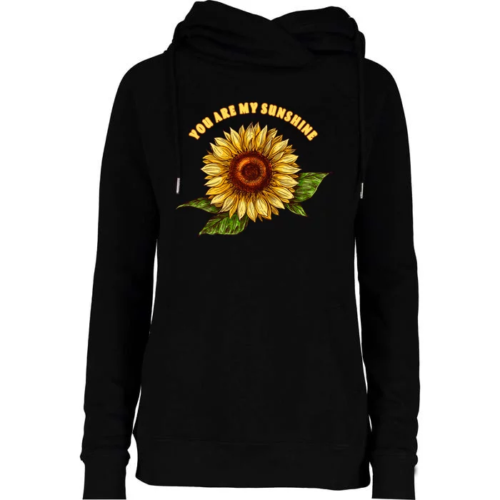 Sunflower You Are My Sunshine Womens Funnel Neck Pullover Hood