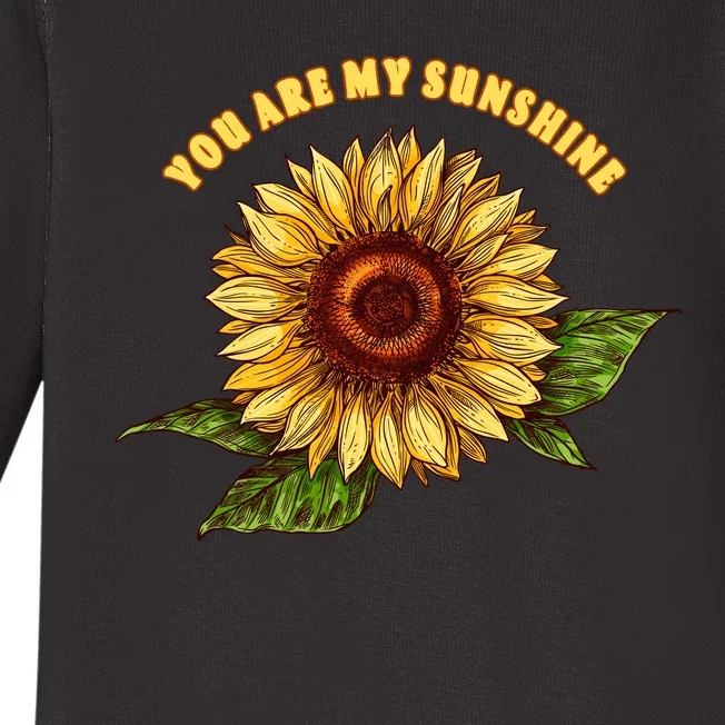 Sunflower You Are My Sunshine Baby Long Sleeve Bodysuit