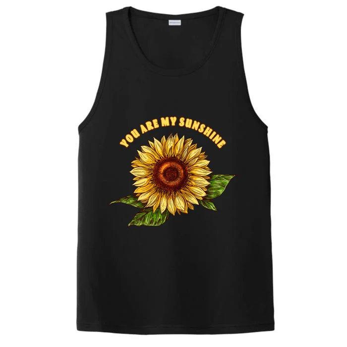 Sunflower You Are My Sunshine Performance Tank