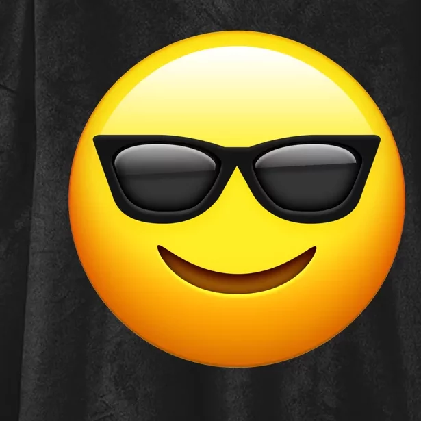 Sunglasses Emoji Cool Smiley Hooded Wearable Blanket