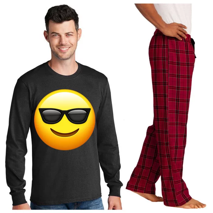 Sunglasses Emoji Cool Smiley Long Sleeve Pajama Set