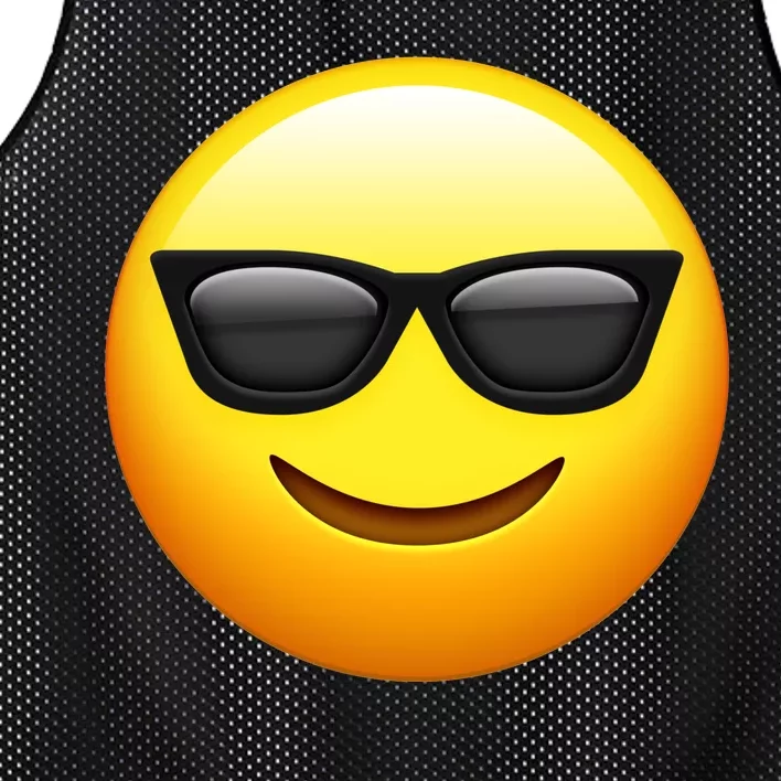 Sunglasses Emoji Cool Smiley Mesh Reversible Basketball Jersey Tank