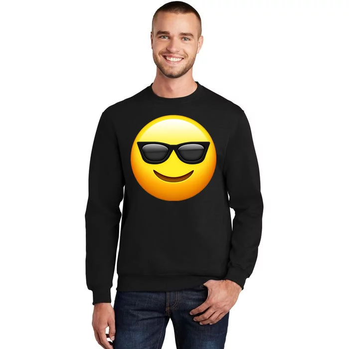 Sunglasses Emoji Cool Smiley Tall Sweatshirt