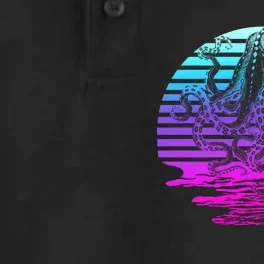 Sunrise Octopus Vaporwave Dry Zone Grid Performance Polo