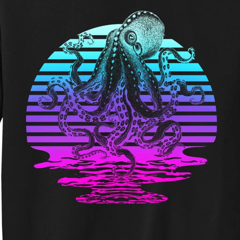 Sunrise Octopus Vaporwave Tall Sweatshirt